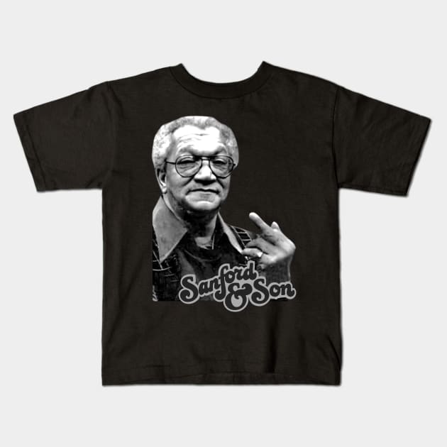 Black Finger - Redd Foxx Kids T-Shirt by Sweetfuzzo